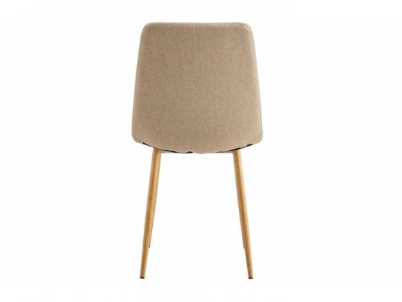 Pack 4 sillas comedor tejido color beige-roble  merkamueble