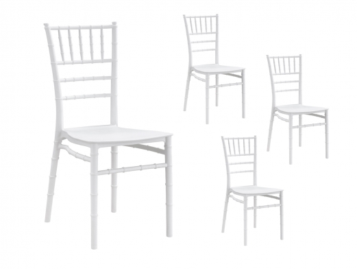 Pack 4 sillas comedor palillería color blanco  merkamueble