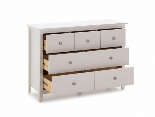 Cómoda 7 cajones color blanco  merkamueble 2