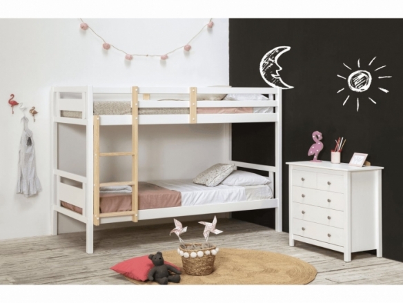 Cómoda 5 cajones color blanco  merkamueble