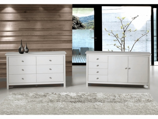 Cómoda 6 cajones color blanco  merkamueble 2