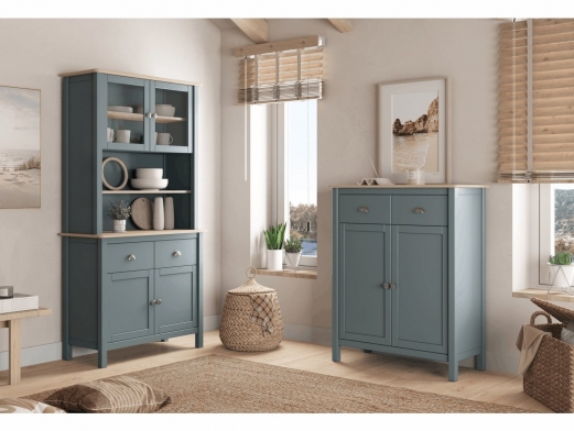 Buffet con puertas y cajones color verde kaki-roble  merkamueble 2