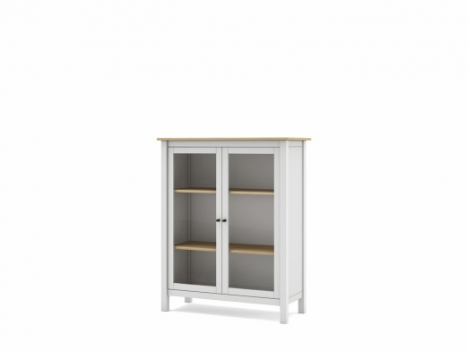 Vitrina con 2 puertas color blanco-roble  merkamueble 2