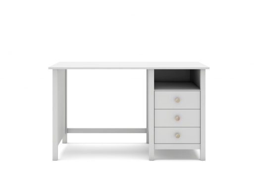 Escritorio con cajones y hueco color blanco  merkamueble