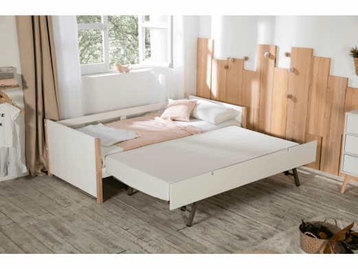 Cama nido 90 x 190 color blanco-cera blanca  merkamueble 2