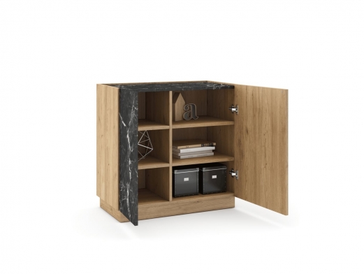 Mueble auxiliar con puertas color sepet-mármol lotus  merkamueble 2