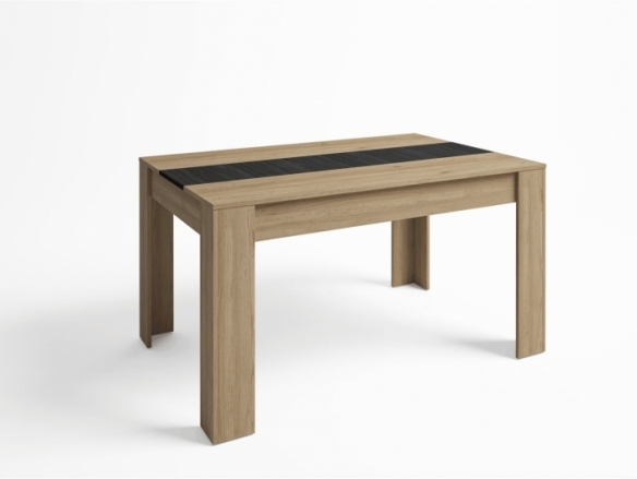 Mesa rectangular extensible160 cm color natural-bocamina  merkamueble