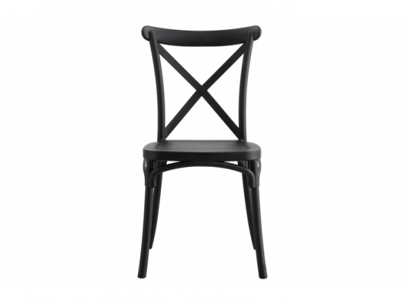 Pack 4 sillas polipropileno color negro  merkamueble