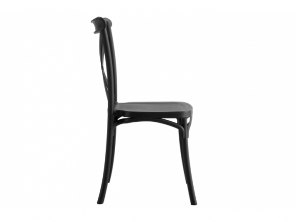 Pack 4 sillas polipropileno color negro  merkamueble