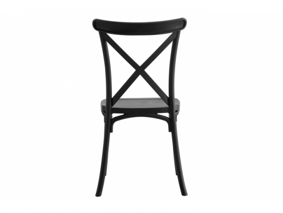 Pack 4 sillas polipropileno color negro  merkamueble