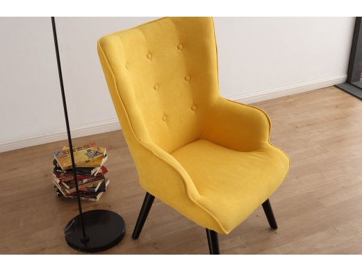 Butaca tejido mostaza  merkamueble 2