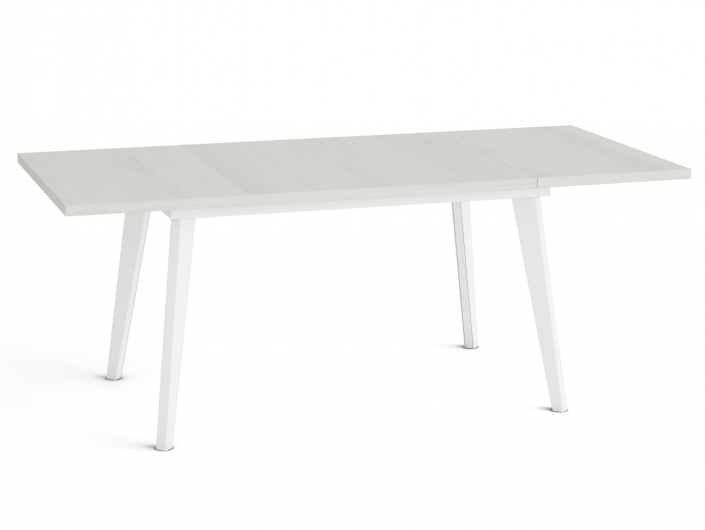 Mesa de comedor rectangular extensible de 140 cm. patas metálicas inclinadas  merkamueble