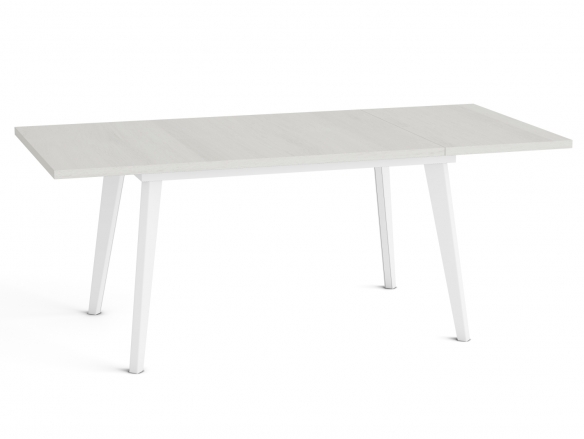 Mesa de comedor rectangular extensible de 140 cm. patas metálicas inclinadas  merkamueble