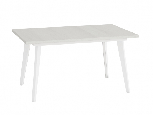 Mesa de comedor rectangular extensible de 140 cm. patas metálicas inclinadas  merkamueble