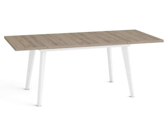 Mesa de comedor rectangular extensible de 140 cm. patas metálicas inclinadas  merkamueble