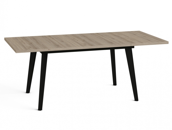 Mesa de comedor rectangular extensible de 140 cm. patas metálicas inclinadas  merkamueble