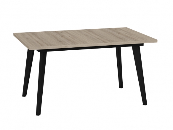 Mesa de comedor rectangular extensible de 140 cm. patas metálicas inclinadas  merkamueble