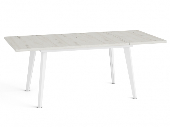 Mesa de comedor rectangular extensible de 120 cm. patas metálicas inclinadas  merkamueble