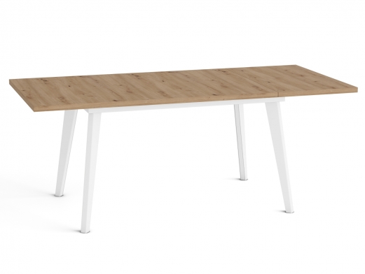 Mesa de comedor rectangular extensible de 120 cm. patas metálicas inclinadas  merkamueble