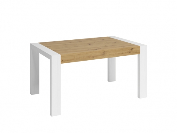 Mesa de comedor rectangular extensible de 144 cm. patas portería  merkamueble