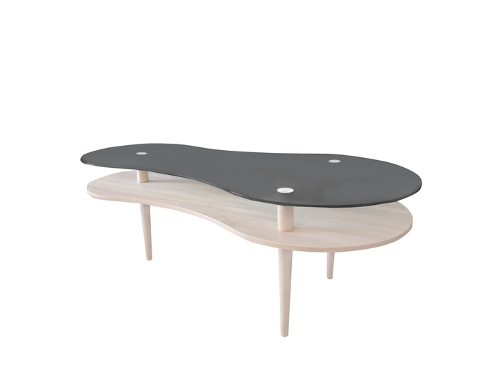 Mesa centro tapa negra  merkamueble