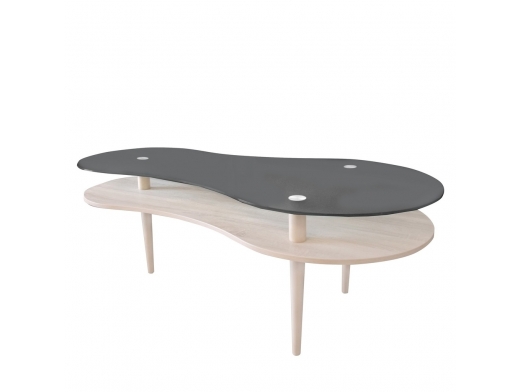 Mesa centro tapa negra  merkamueble 2