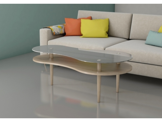 Mesa centro tapa glaseada  merkamueble 2