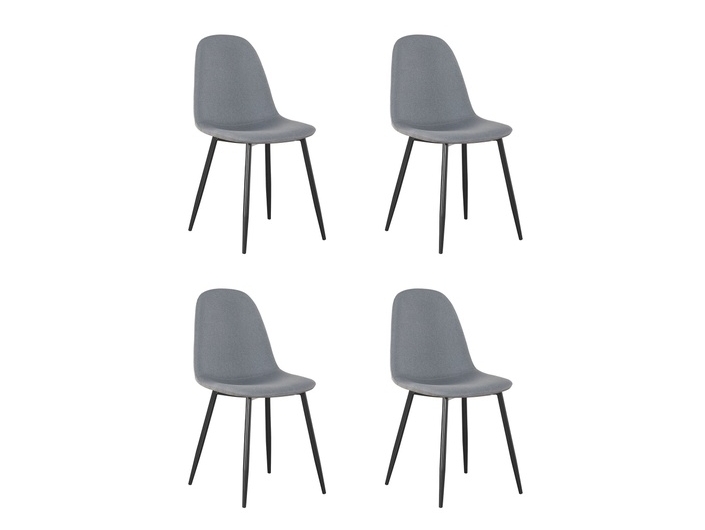 Pack de 4 silla gris acero  merkamueble