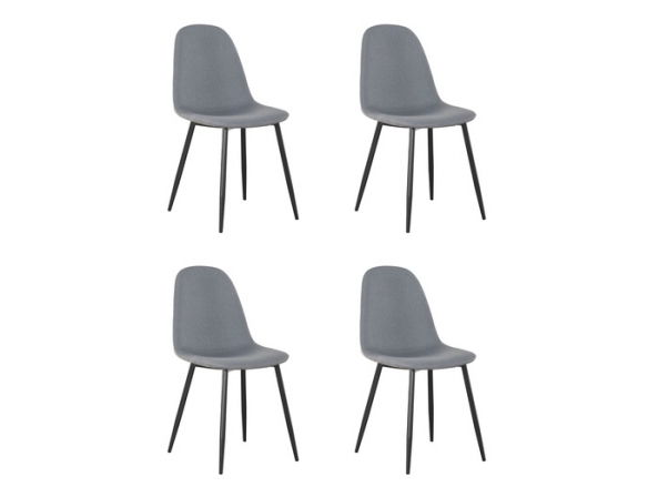 Pack de 4 silla gris acero  merkamueble