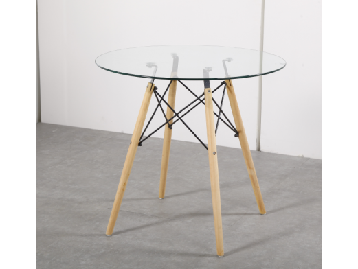 Mesa cristal redonda 80 cm  merkamueble 2