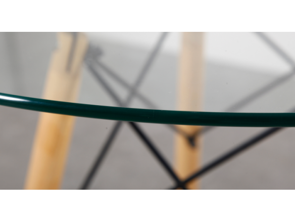 Mesa cristal redonda 80 cm  merkamueble