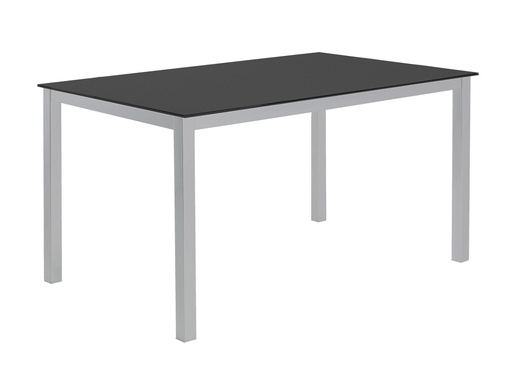 Mesa fija 140 gris tapa negra  merkamueble