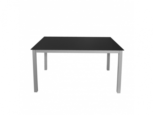 Mesa fija 140 gris tapa negra  merkamueble