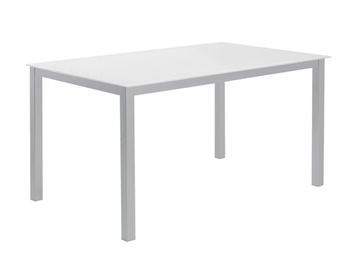 Mesa fija 140 gris tapa blanca  merkamueble