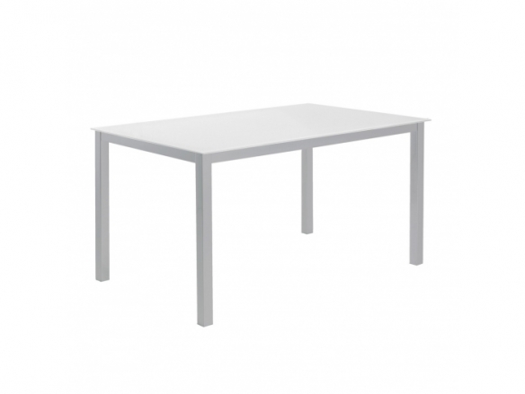 Mesa fija 140 gris tapa blanca  merkamueble