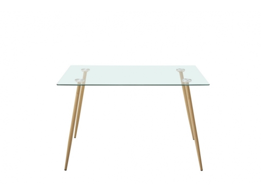 Mesa fija cristal patas aserradas 120 cm  merkamueble 2