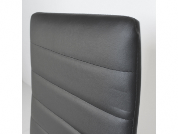 Pack 4 sillas negras patas en gris plata  merkamueble