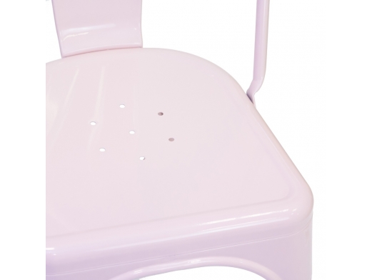 Pack 4 sillas metálicas rosa claro  merkamueble 2