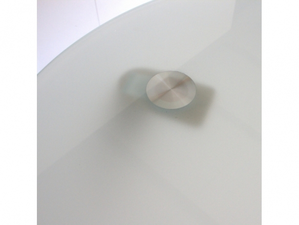 Mesa escritorio cristal translúcido patas aserradas  merkamueble