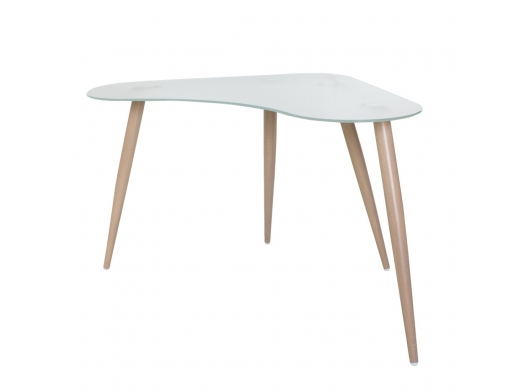 Mesa escritorio translúcido pata aserrada  merkamueble 2