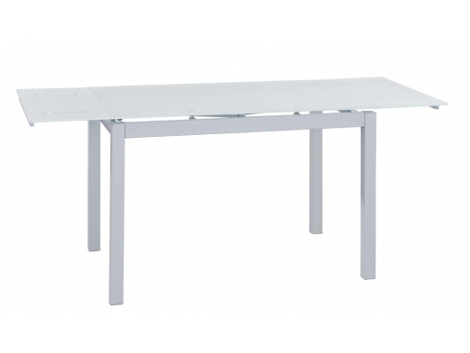 Mesa extensible blanca chasis gris 110 - 170 cm  merkamueble 2