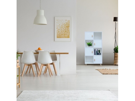 Estanteria blanca con puertas tirador pu  merkamueble 2