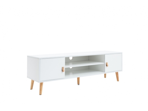 Mesa tv blanca tirador pu  merkamueble 2