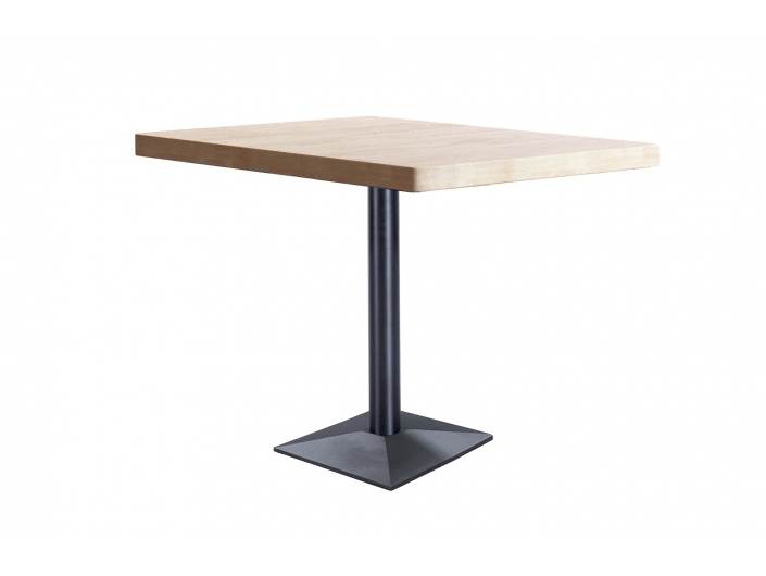 Mesa roble nordish y negro 80 x 60 cm  merkamueble
