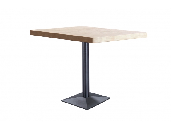 Mesa roble nordish y negro 80 x 60 cm  merkamueble