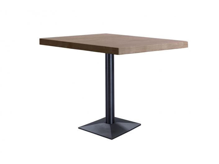 Mesa roble american y negro 80 x 60 cm  merkamueble