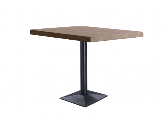 Mesa roble american y negro 80 x 60 cm  merkamueble