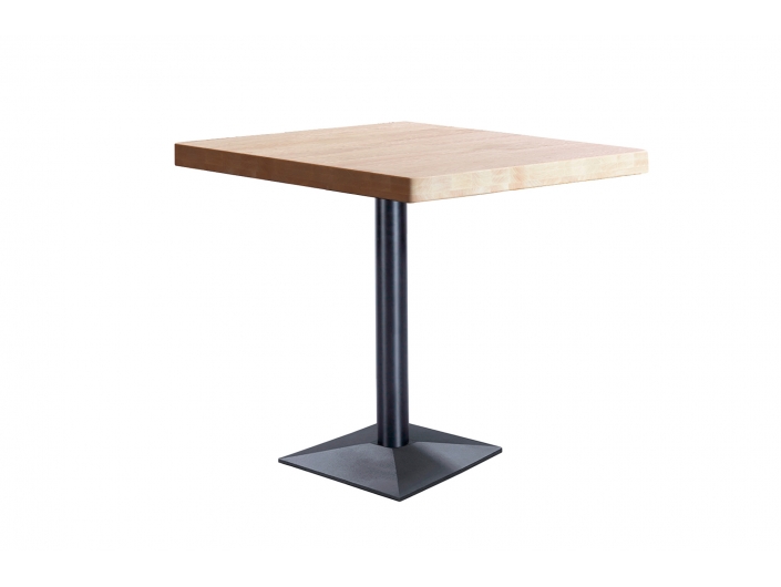 Mesa roble nordish y negro 60 x 60 cm  merkamueble