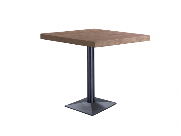 Mesa roble american y negro 60 x 60 cm  merkamueble