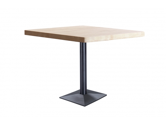 Mesa roble nordish y negro 80 x 80 cm  merkamueble